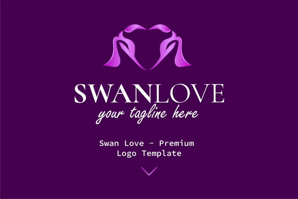 Swan Love Premium Logo Template
