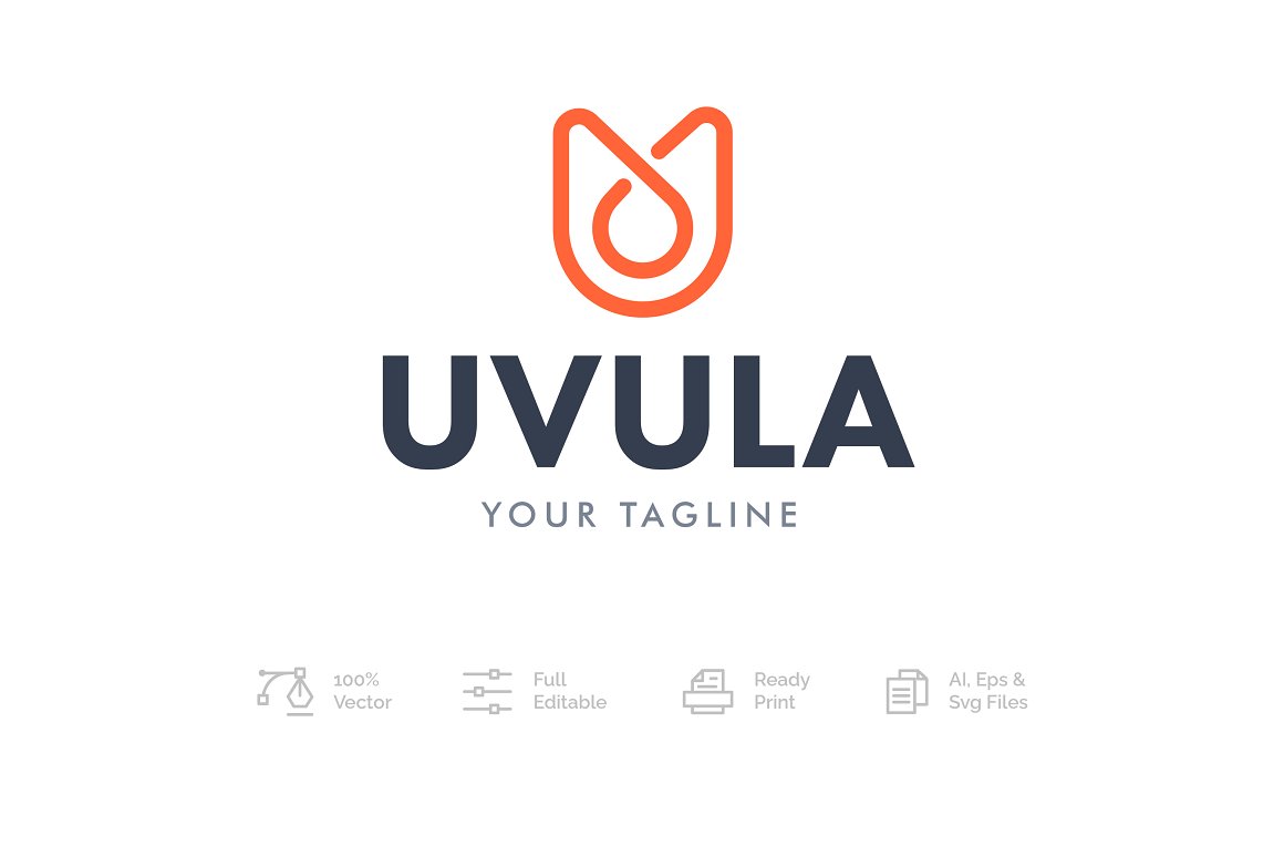 Uvula Logo Icon Design Vector